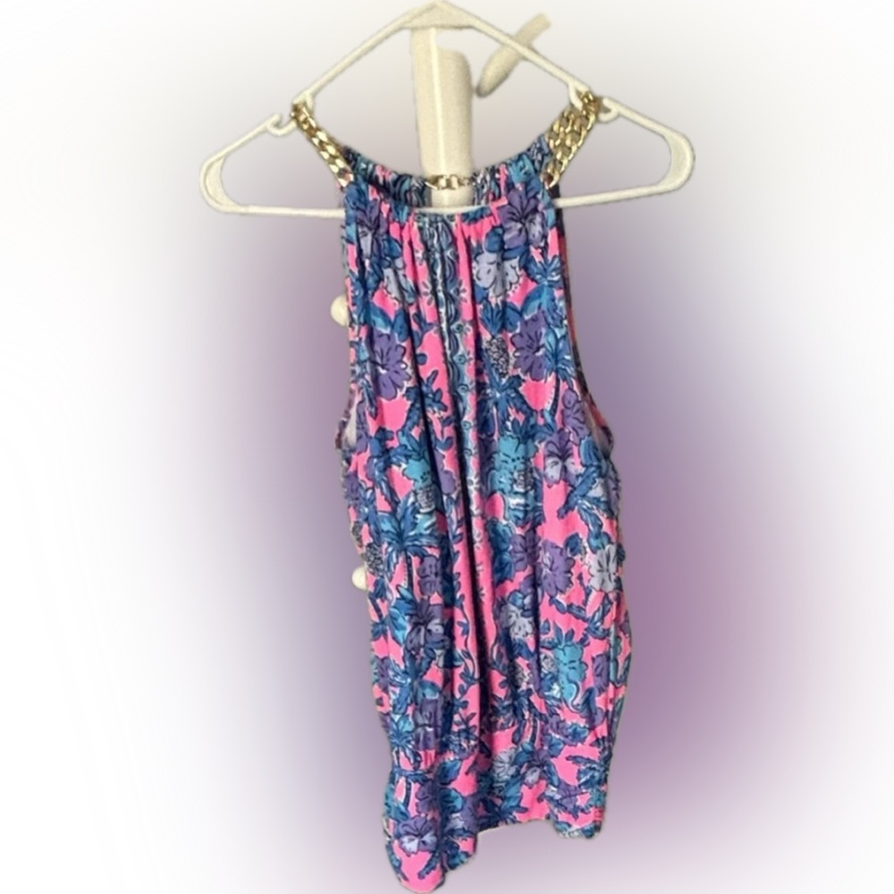 Lilly Pulitzer Sleeveless Pullover Blouse | Bright Pink Print | Size M